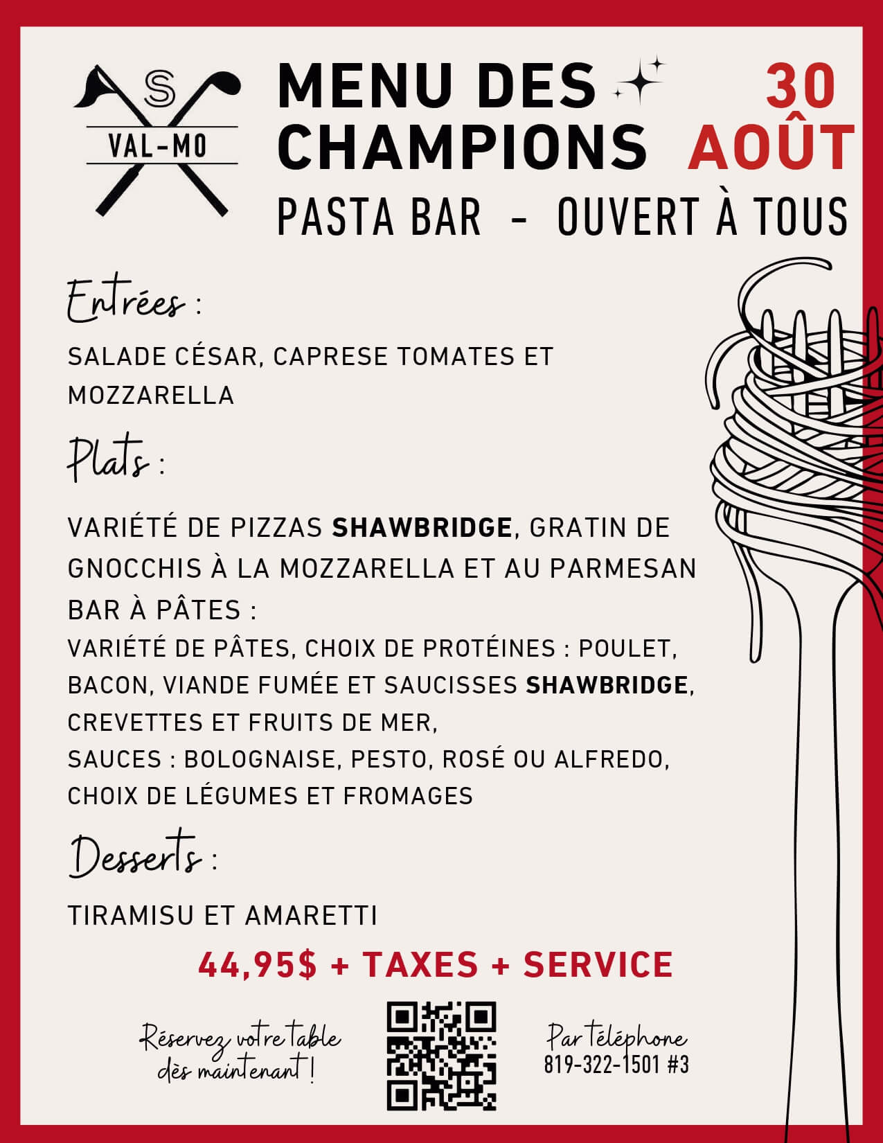 MENU DES CHAMPIONS 1